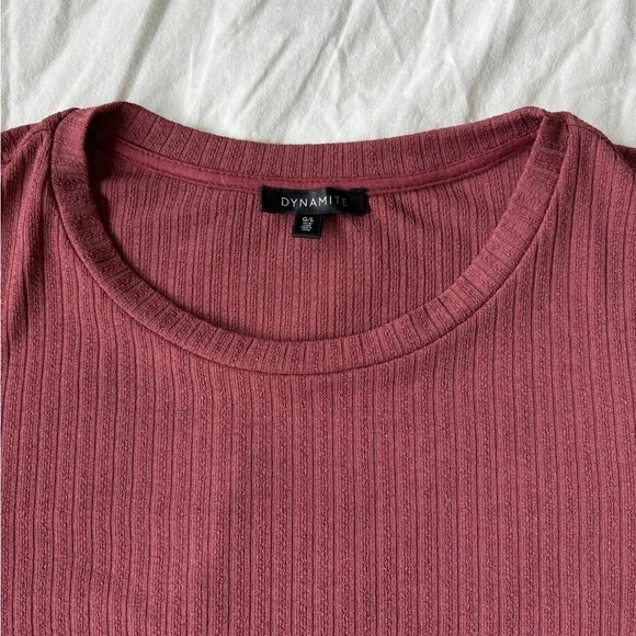 Dynamite Ribbed Long Sleeve Top - Picture 2 of 2